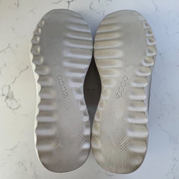 Ecco Soft 7 Casual Lo Cut Leather Lace Up Sneakers Neutral Soft Grey Sz 40 - Picture 6 of 13